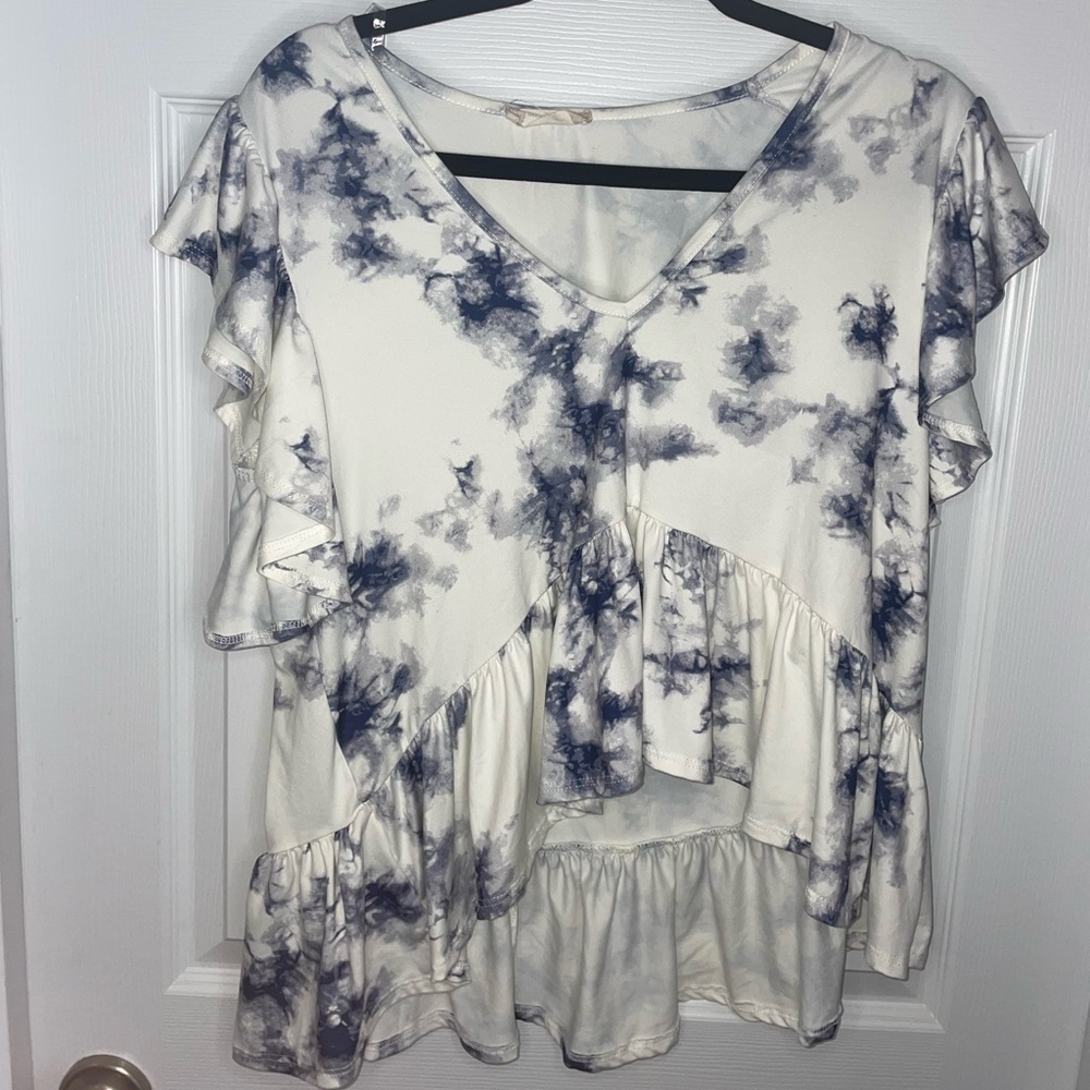 Altar’d State Ruffle Tie-Dye Top